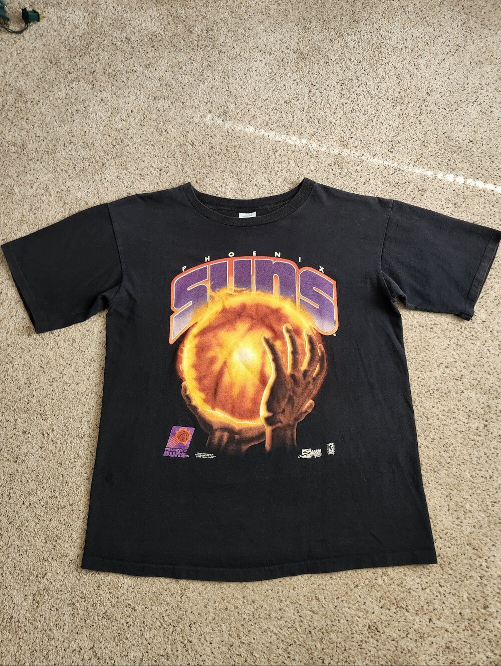 Vintage Phoenix Suns Flamming Basketball Nba Shirt Salem Sportswear